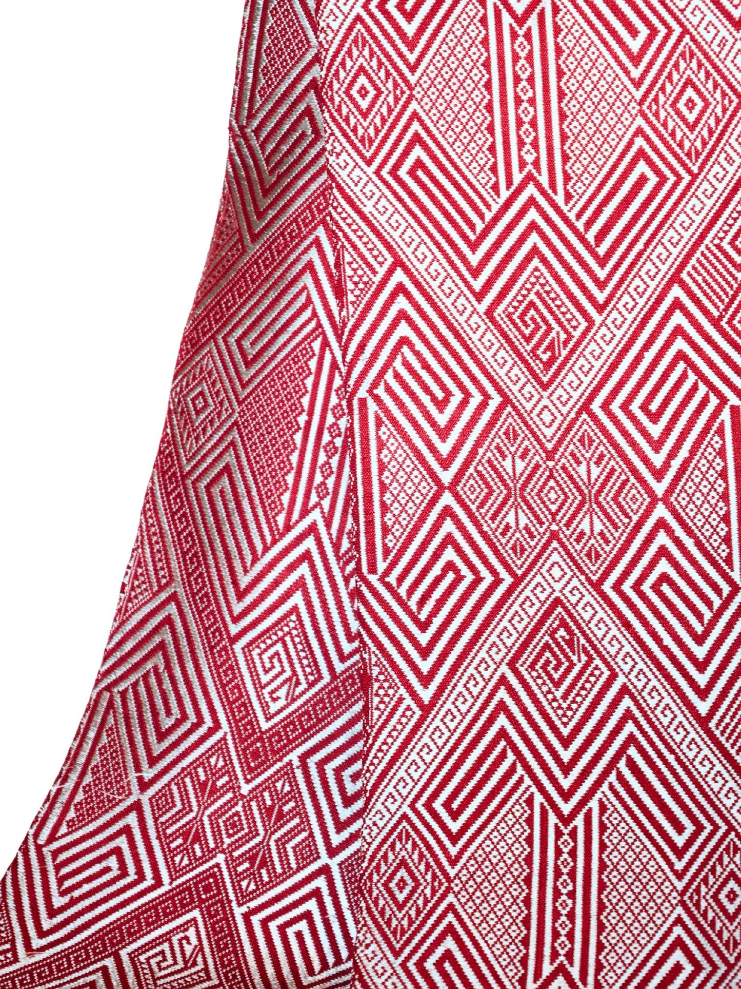 Silk Scarf - Taidam Pattern (Red)
