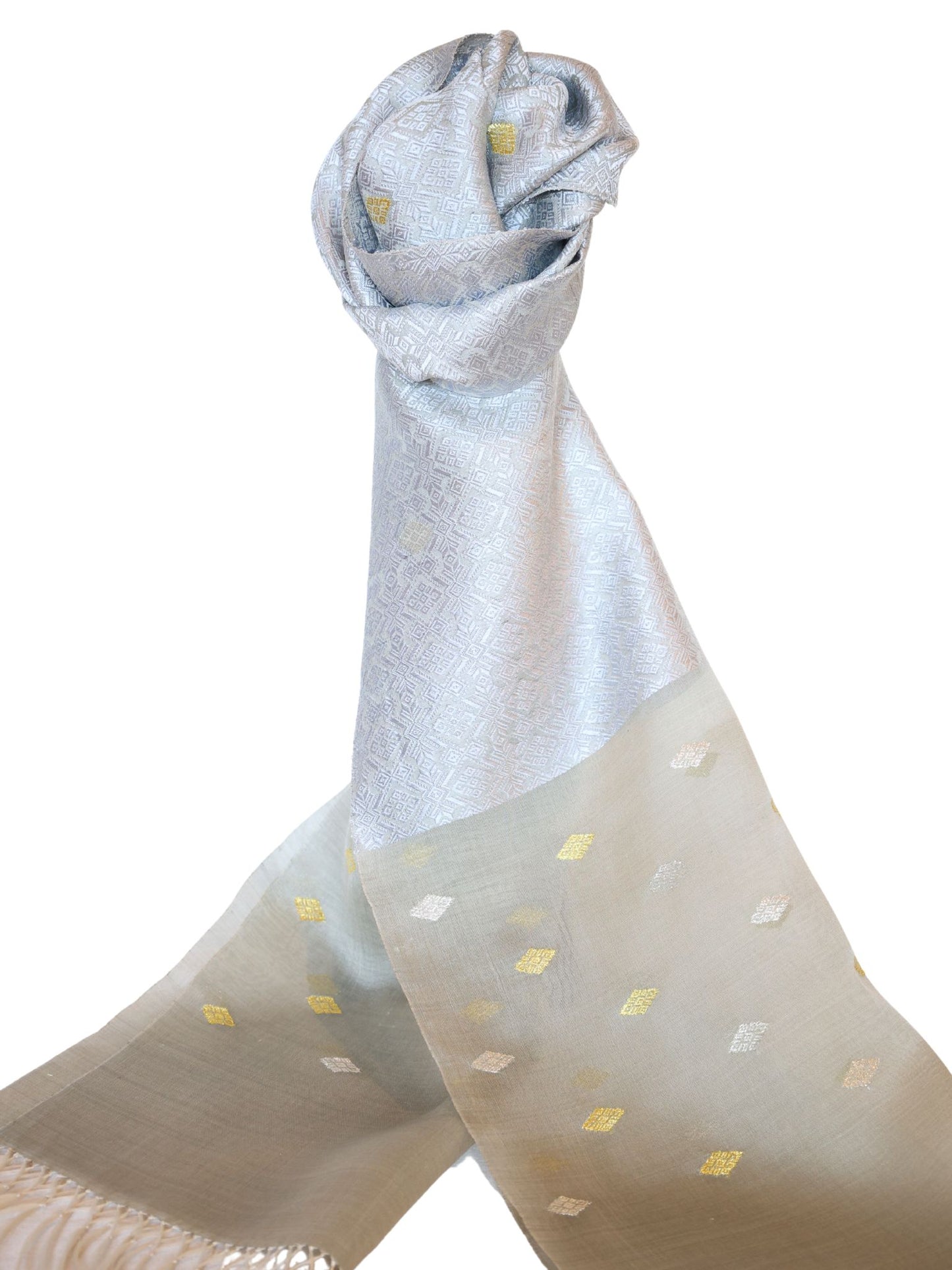 Silk Organza Scarf (Light Blue)