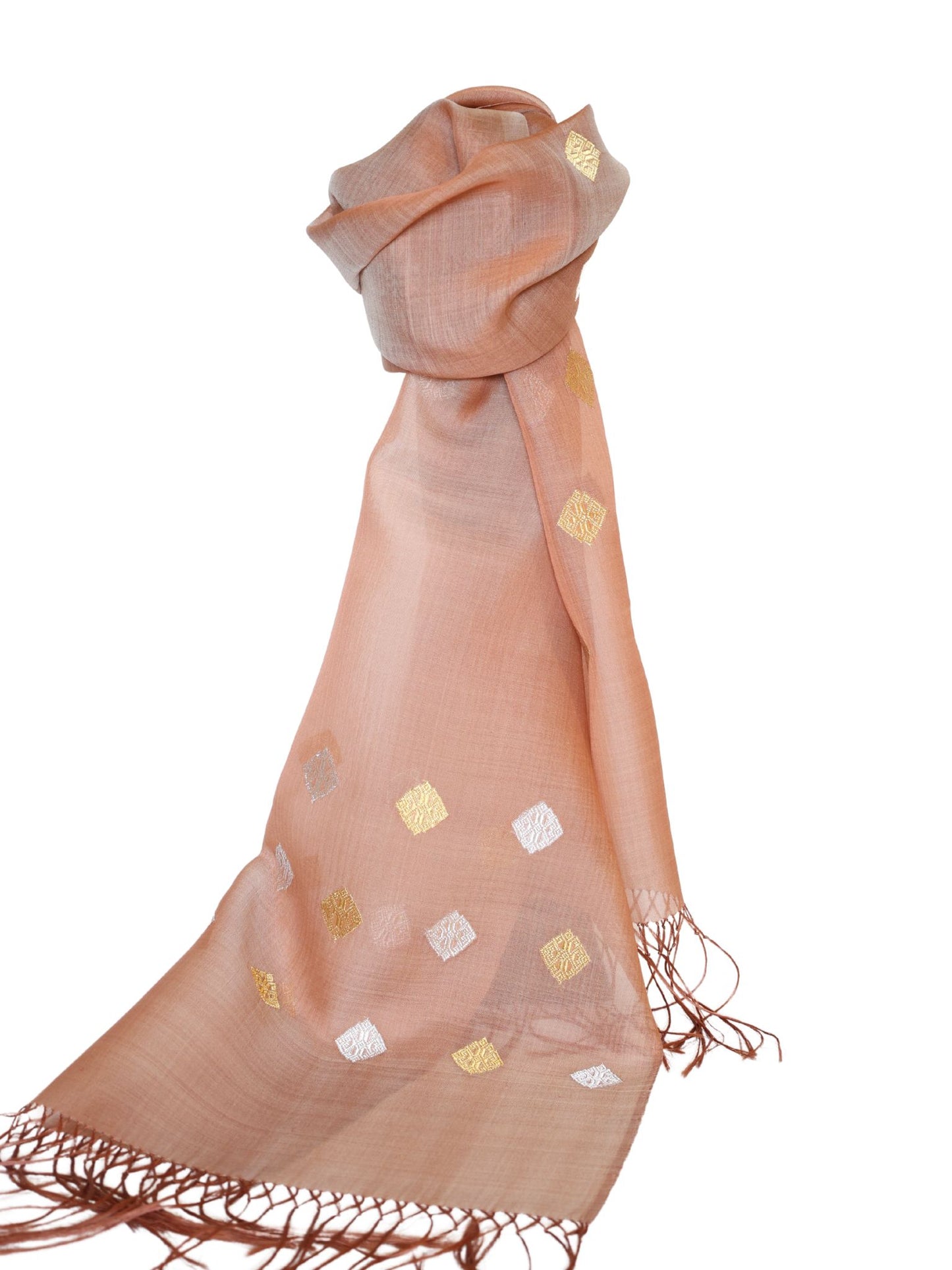 Silk Organza Scarf (Caramel)