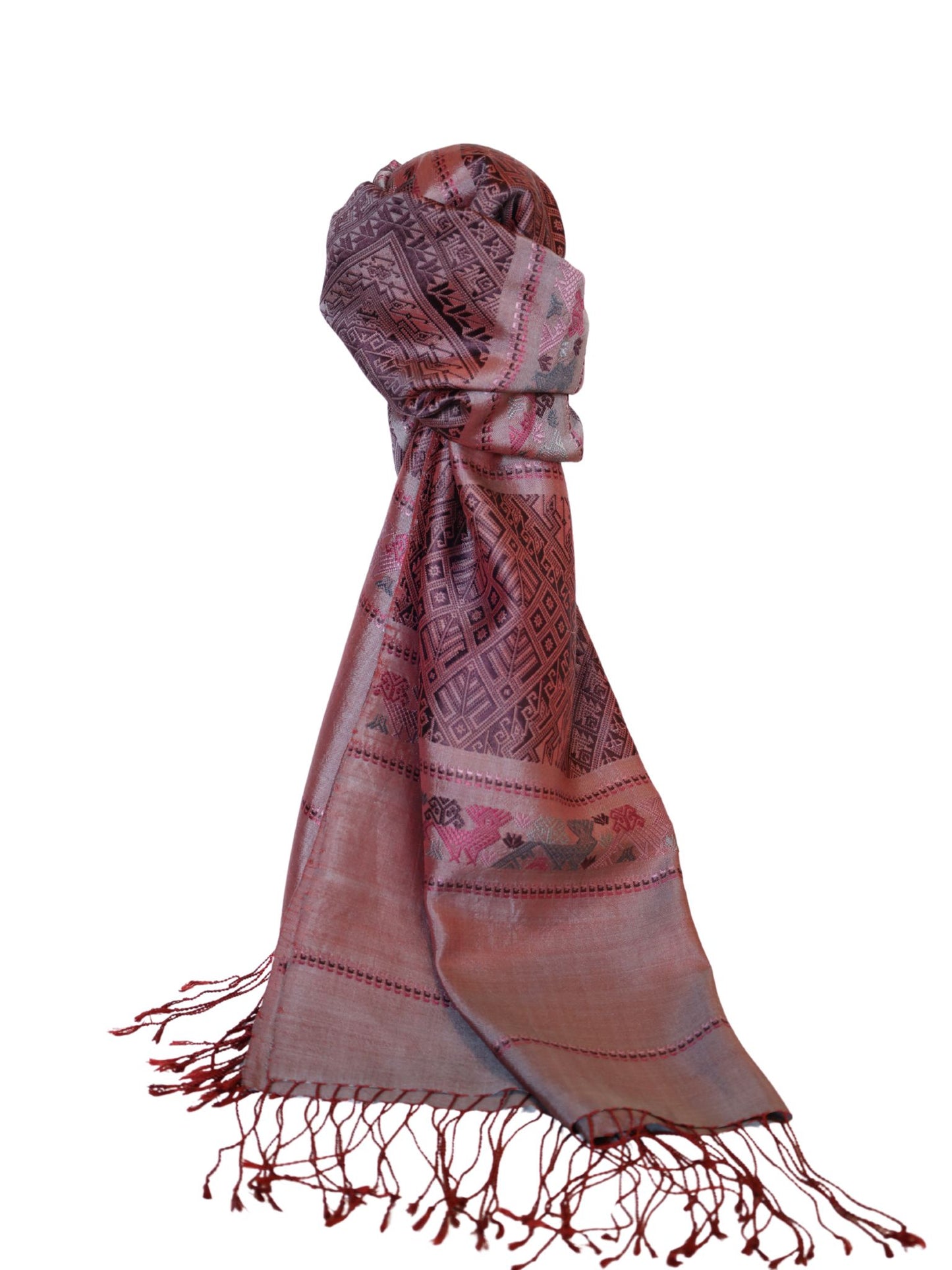 Silk Scarf - Phoutai Shawl Pattern