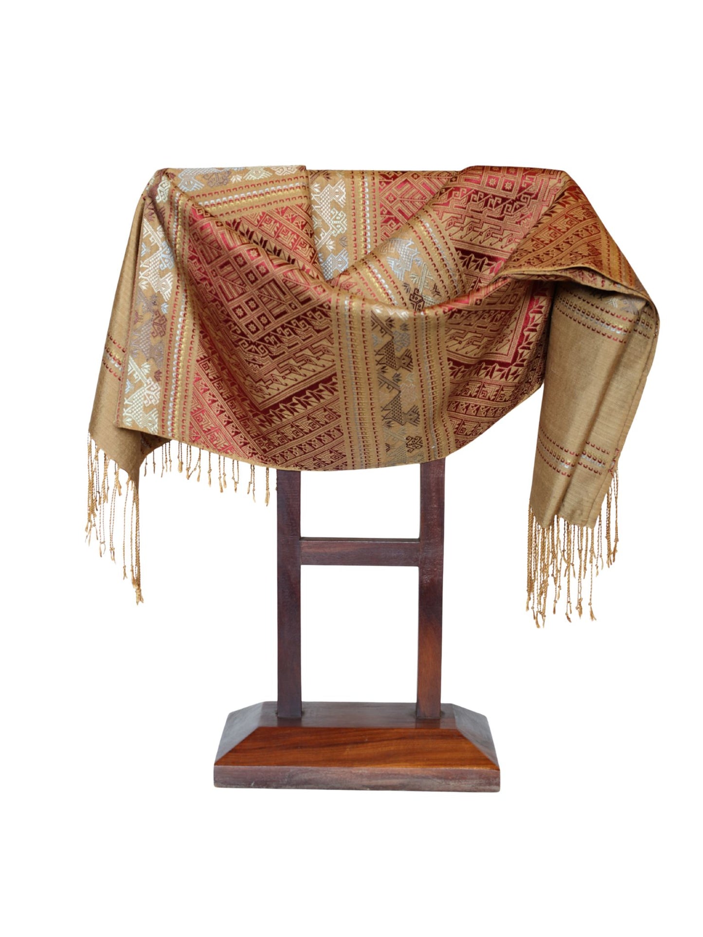 Silk Scarf - Phouthai Shawl (Gold)