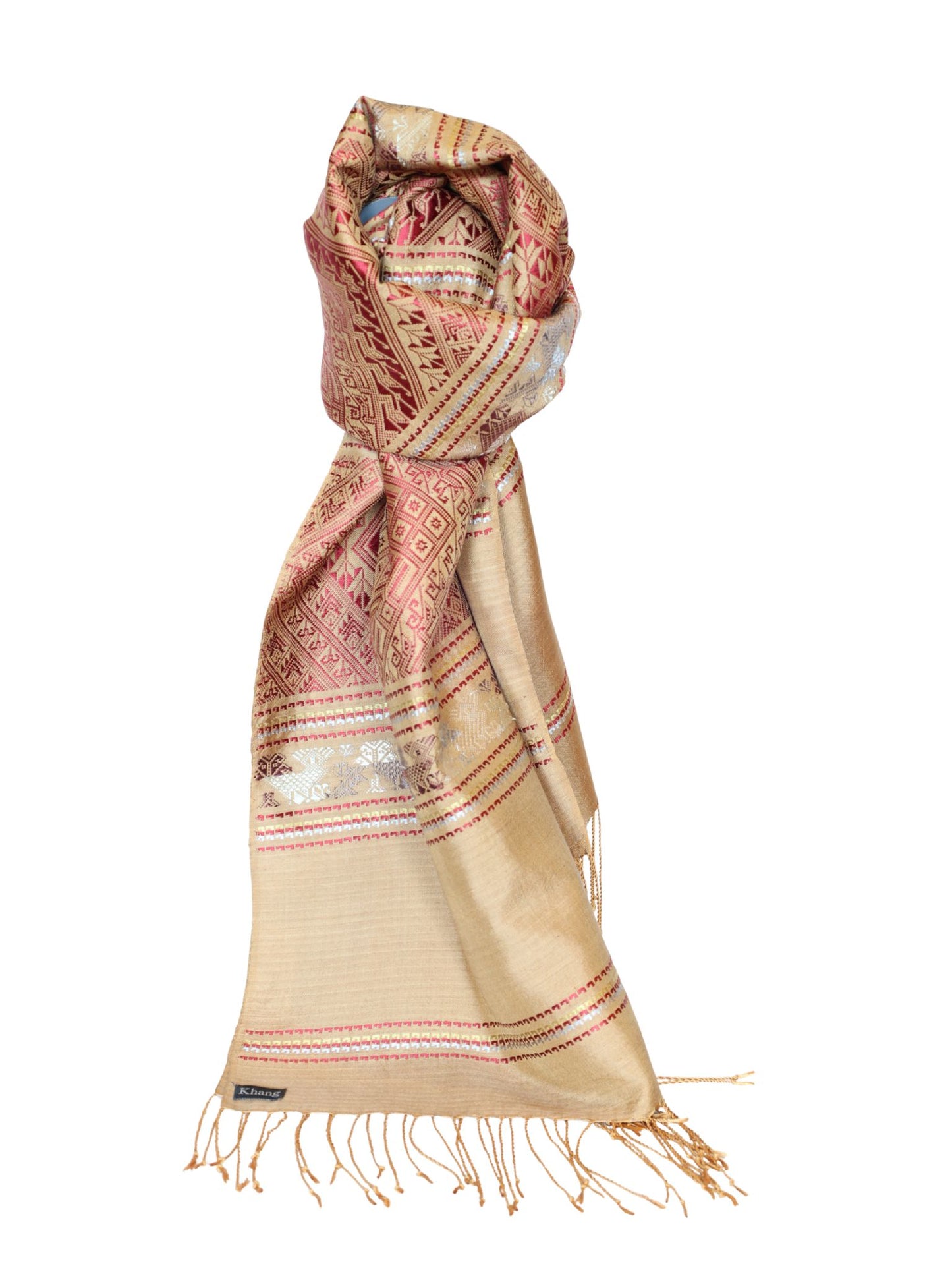 Silk Scarf - Phouthai Shawl (Gold)