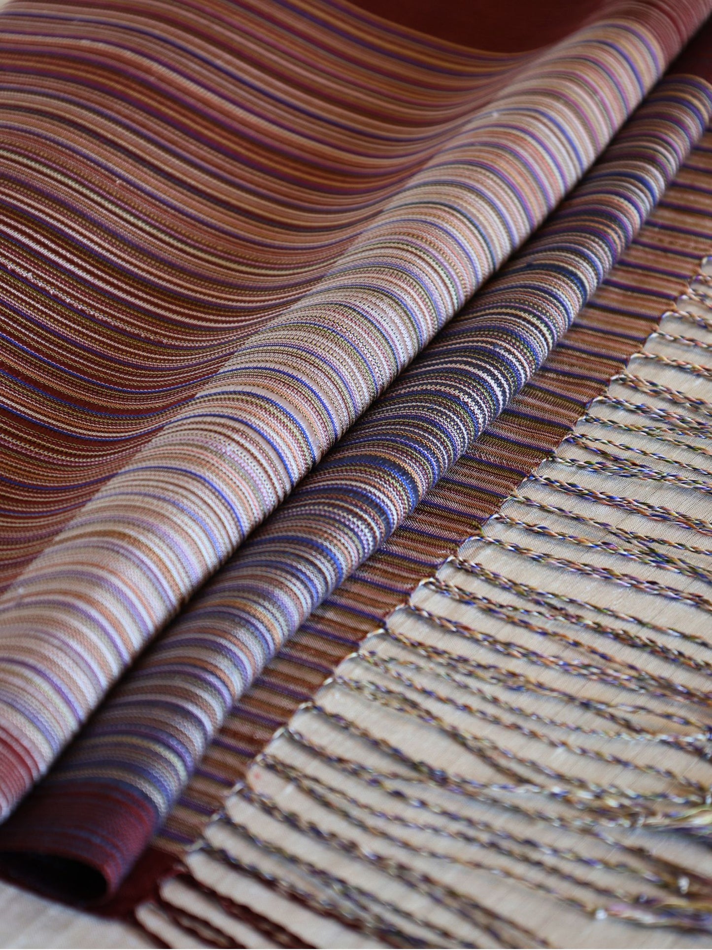 Silk Scarf - Stripe Pattern