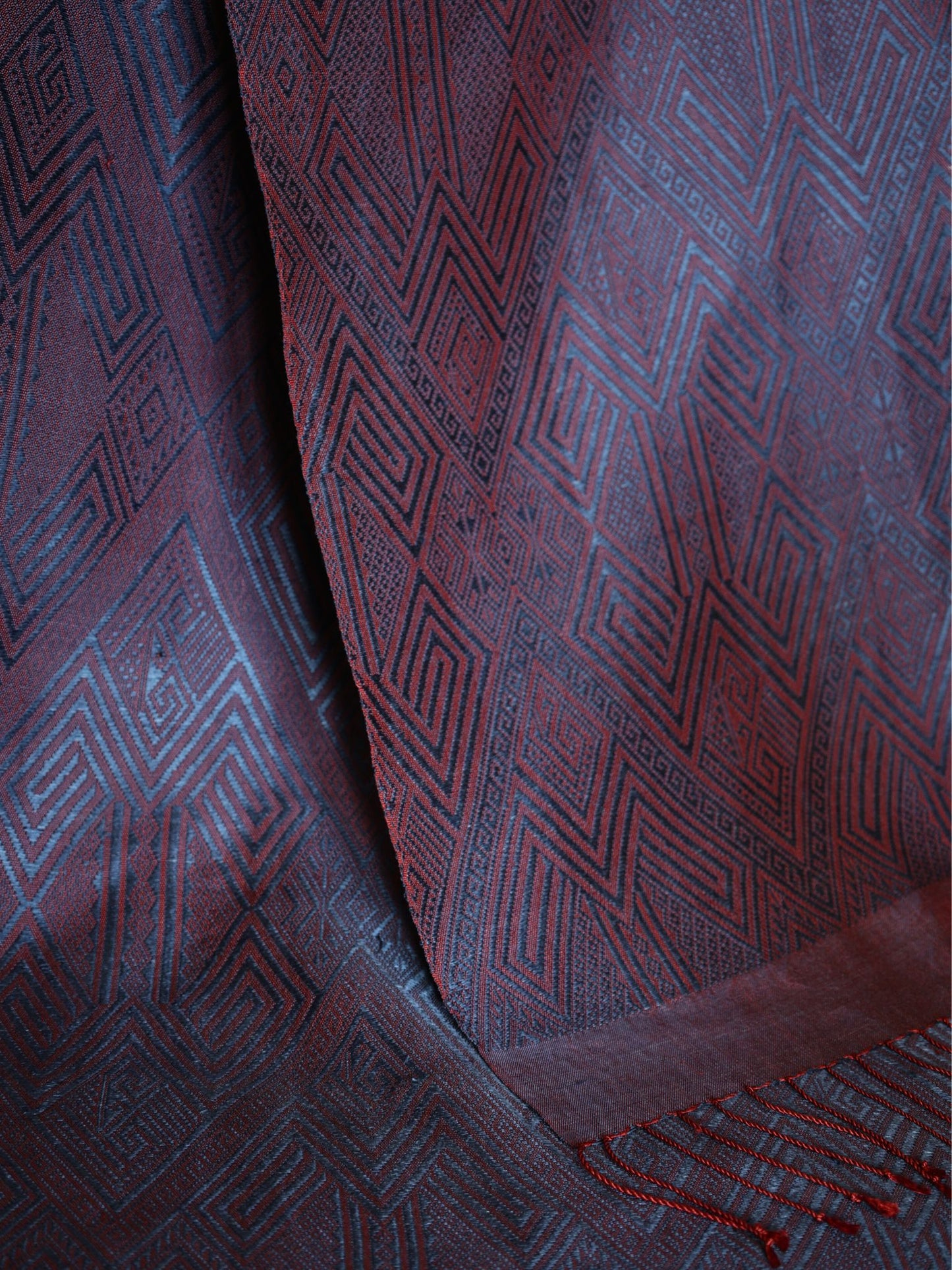 Silk Scarf - Taidam Pattern (Purple)
