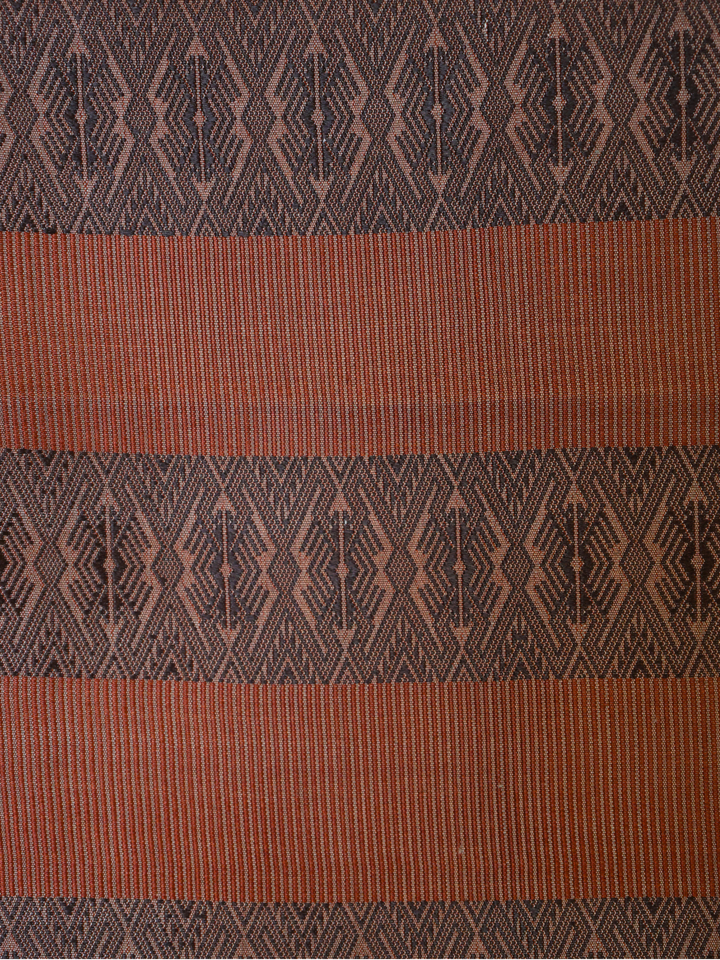 Silk Scarf - Soisanak, Naga and Stripe Pattern (Red-Black)