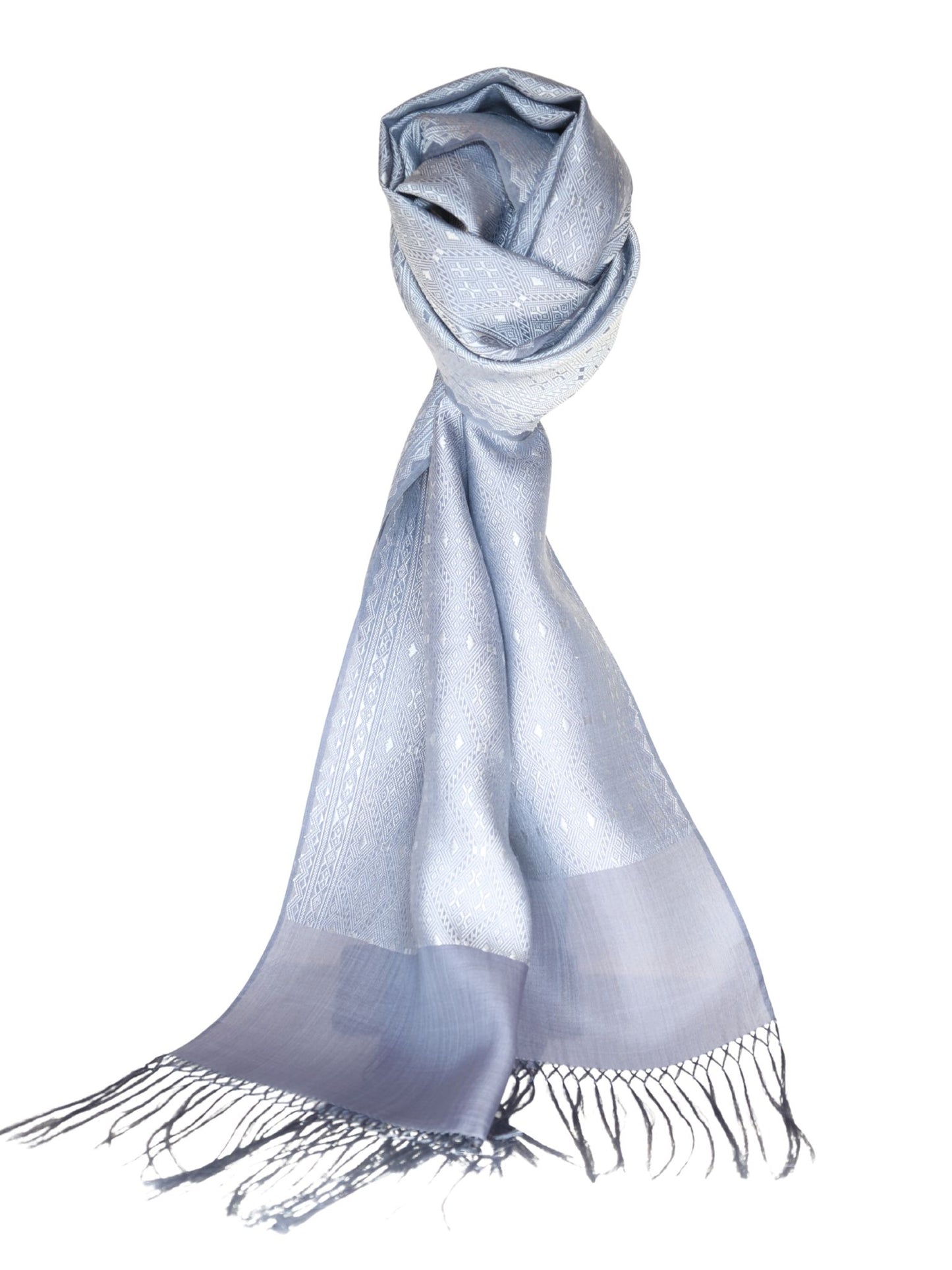 Silk Organza Scarf (Soft Blue)