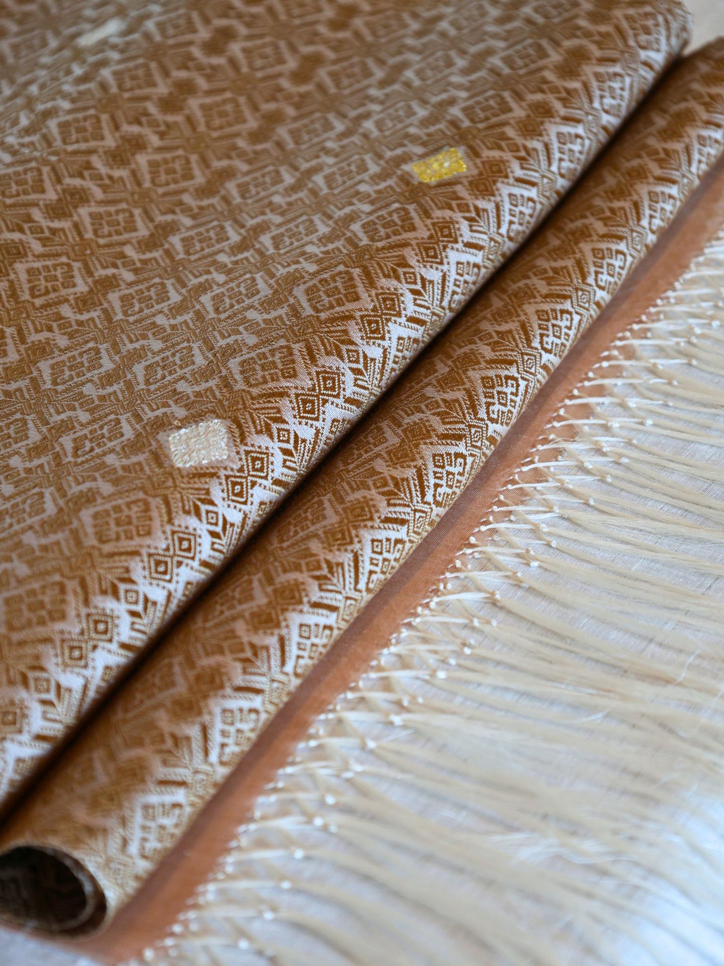 Silk Organza Scarf (Brown)