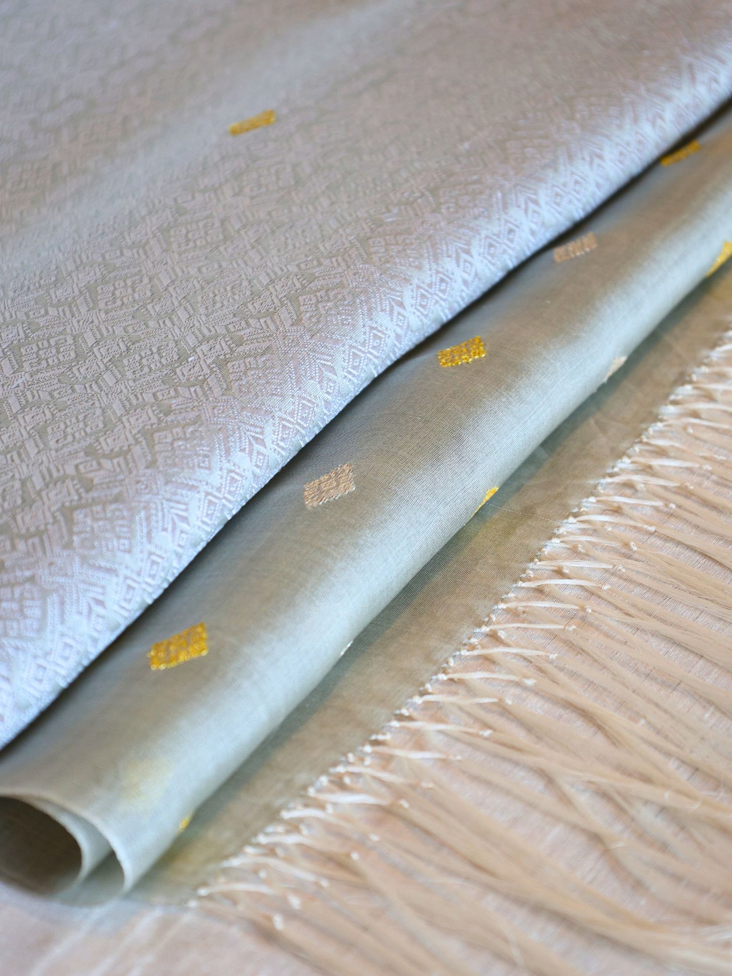 Silk Organza Scarf (Light Blue)