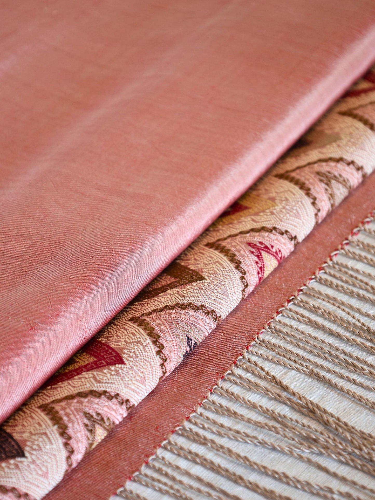 Silk Scarf - Soisanak Pattern (Pink)
