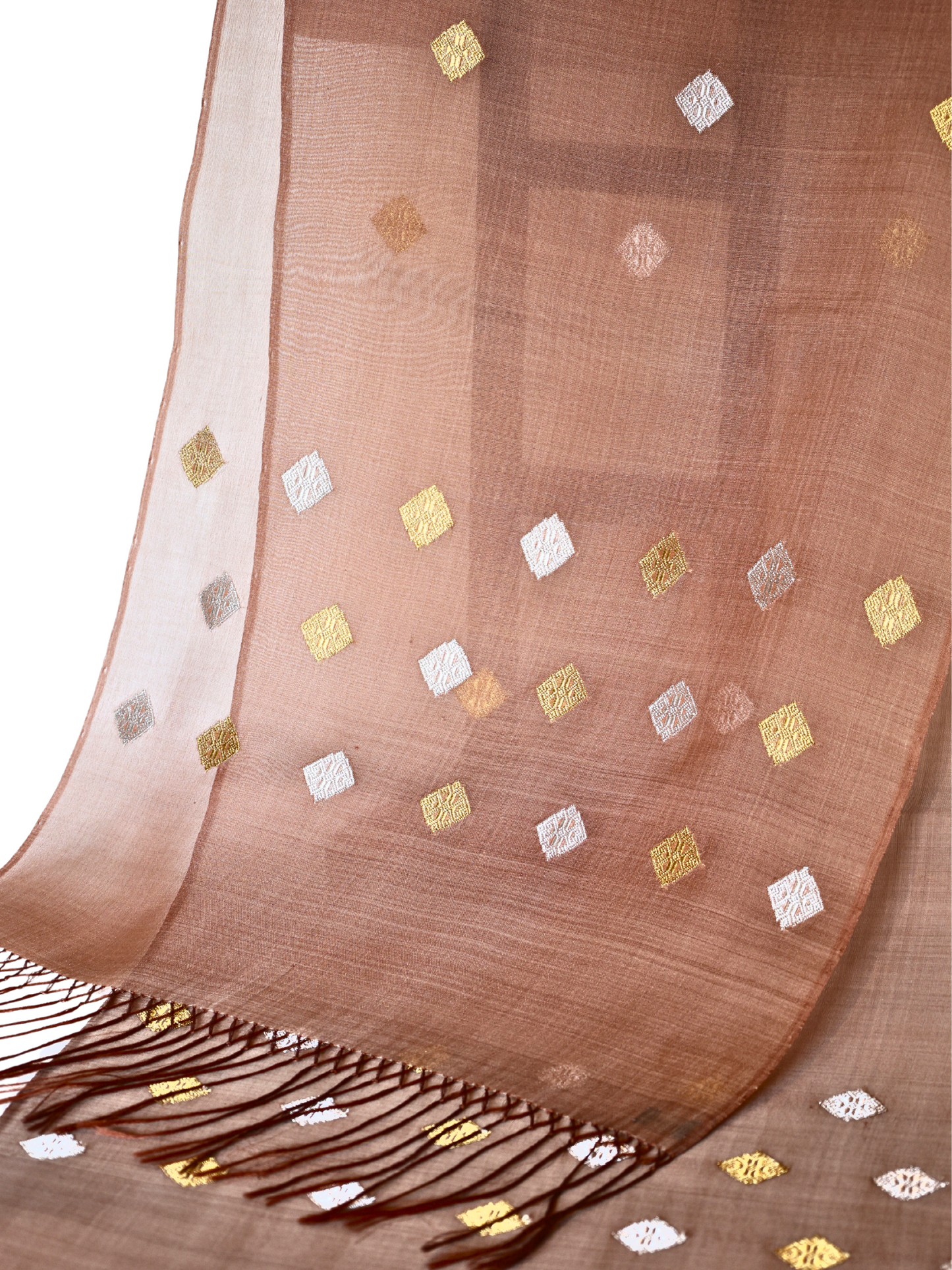 Silk Organza Scarf (Caramel)