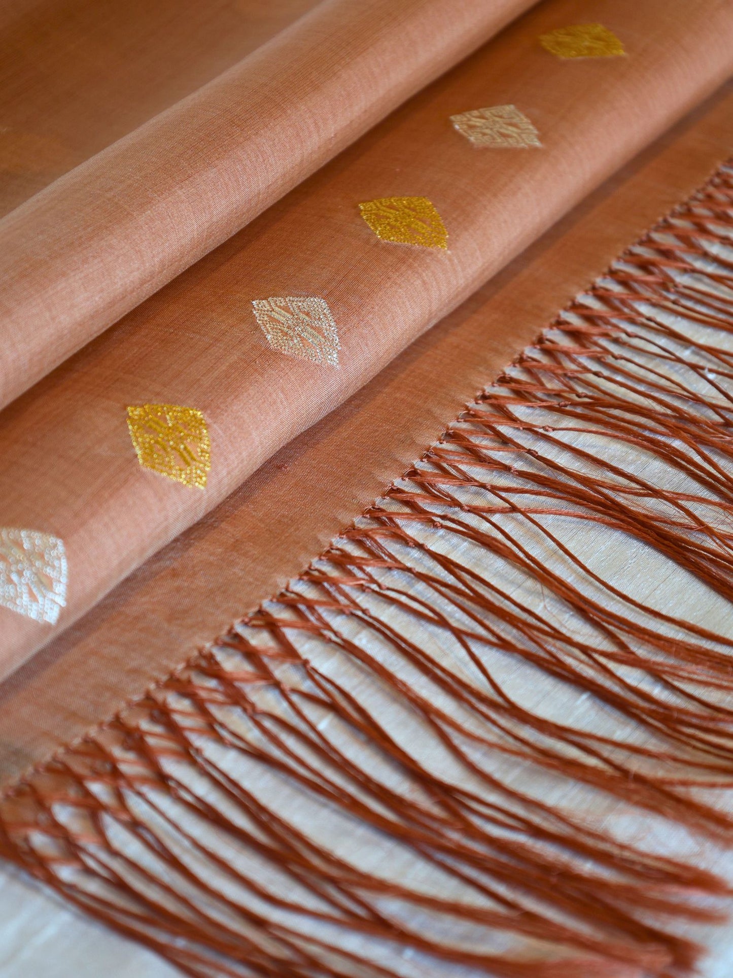 Silk Organza Scarf (Caramel)