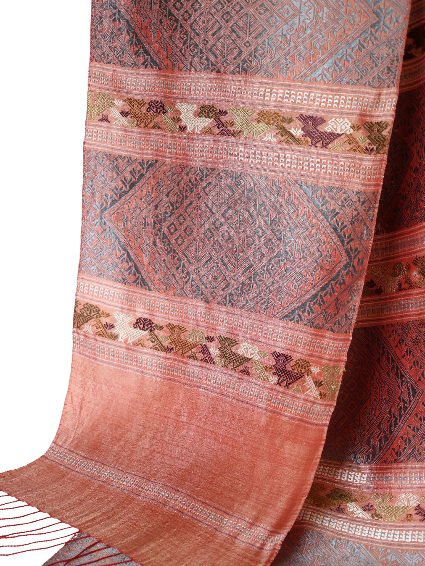 Silk Scarf - Phouthai Shawl (Orange)