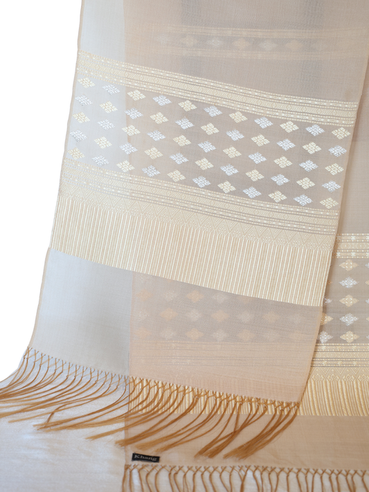 Silk Organza Scarf (Light Gold)