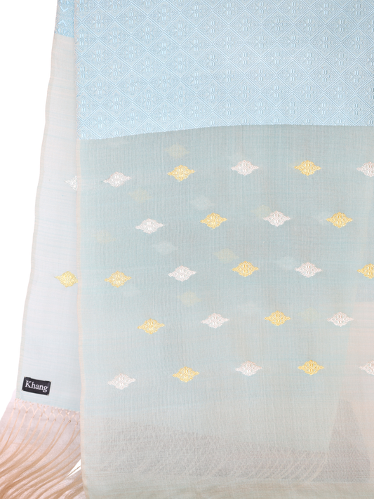 Silk Organza Scarf (Blue)