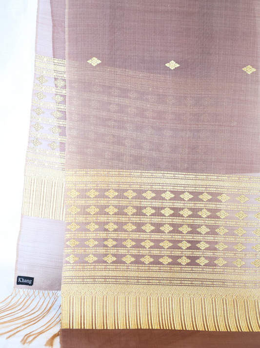 Silk Organza Scarf (Brown)
