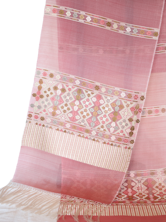 Silk Organza Scarf (Rose Pink)