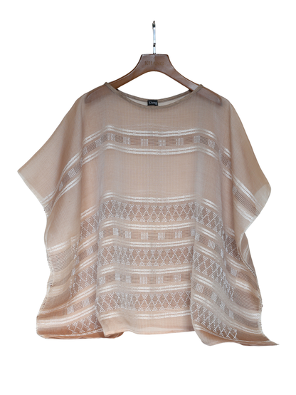 Silk Organza Shirt (light brown)