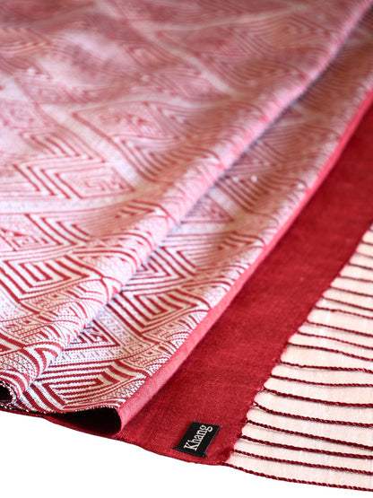 Silk Scarf - Taidam Pattern (Red)