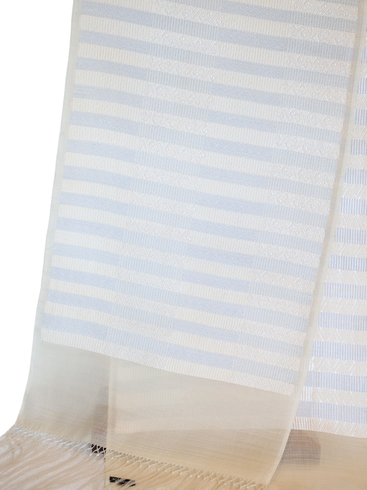 Silk Organza Scarf (Light Gray)