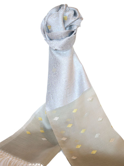 Silk Organza Scarf (Light Blue)