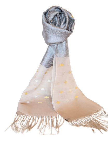 Silk Organza Scarf (Blue)