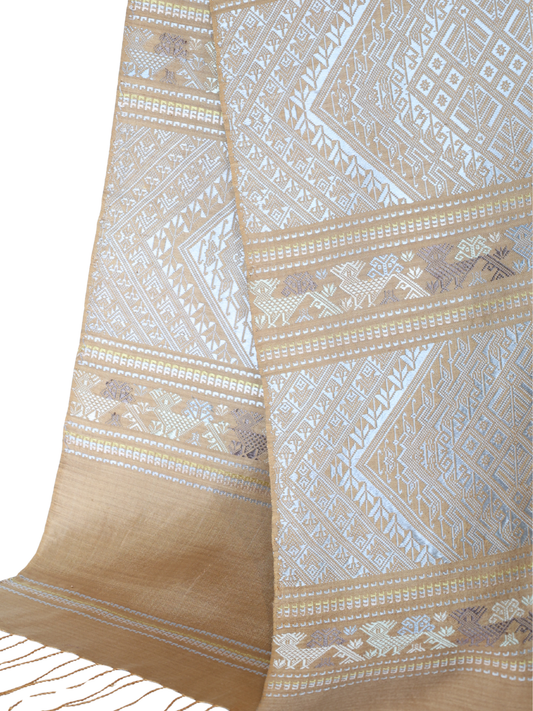 Silk Scarf – Phouthai Shawl (Gold))