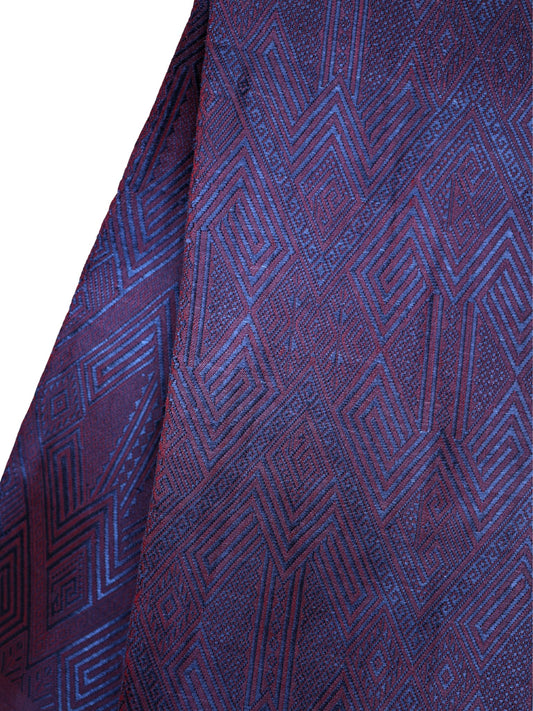 Silk Scarf - Taidam Pattern (Purple)