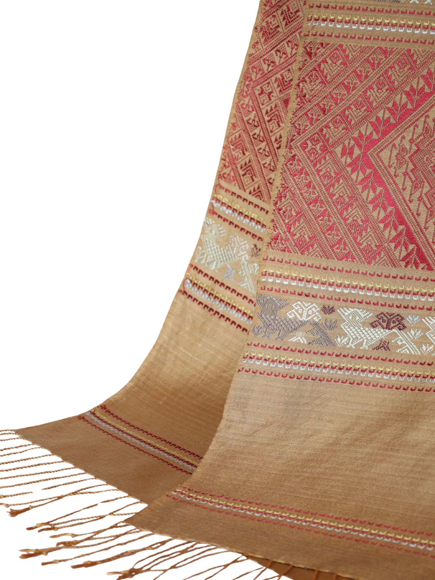 Silk Scarf - Phouthai Shawl (Gold)