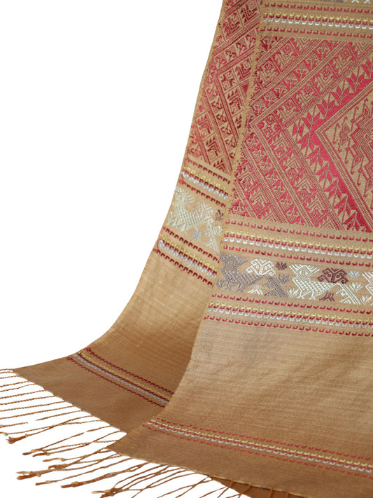 Silk Scarf - Phouthai Shawl (Gold)