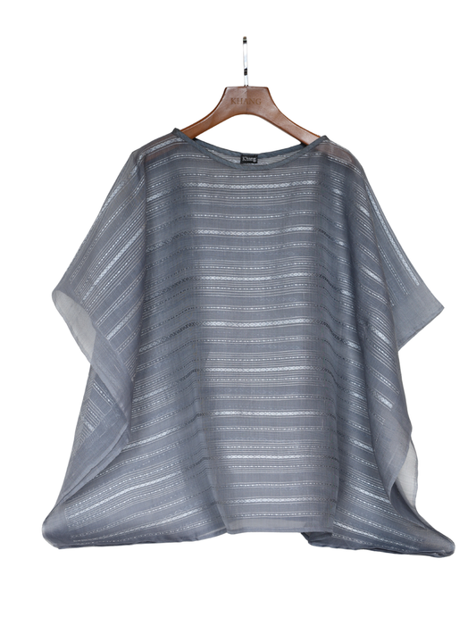 Silk Organza Shirt (Gray)