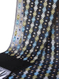 Organza Silk Scarf - Dokhoi Pattern (Black)