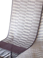 Silk Scarf - Soisanak, Naga and Stripe Pattern (Brown-White)