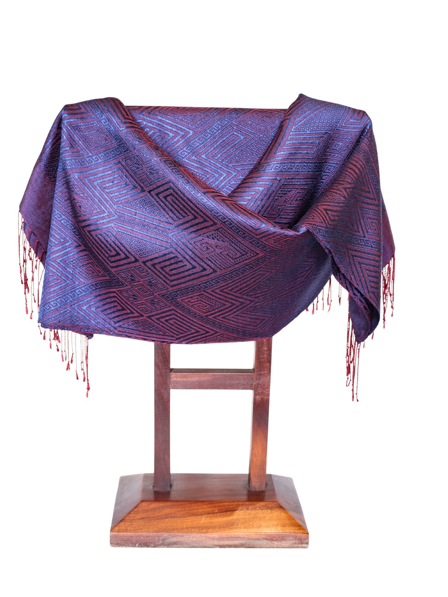Silk Scarf - Taidam Pattern (Purple)