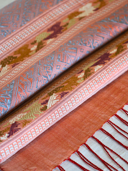 Silk Scarf - Phouthai Shawl (Orange)